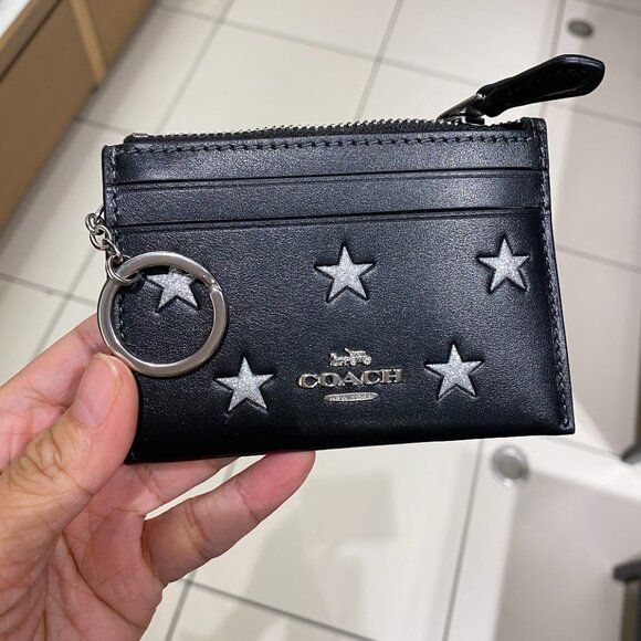 Coach Mini Skinny Id Case With Star Print CW876 - Picture 6 of 15